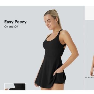 NWT SZ Large HALARA  Softlyzero™ Plush Backless Active Dress-Easy Peezy Edition